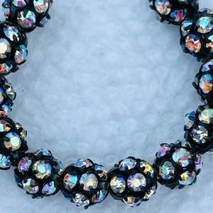 12 Swarovski Crystal Rhinestone Beads 6mm Crystal AB/Black matte